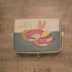 Source Unknown Colorful Duck Pattern Basket